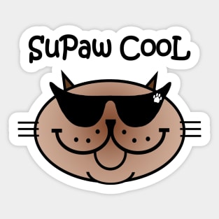 SuPaw CooL - siamese cat Sticker